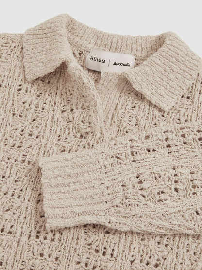 Reiss 9-13 yrs  | 100 Ciels Bouclé Jumper in Neutral