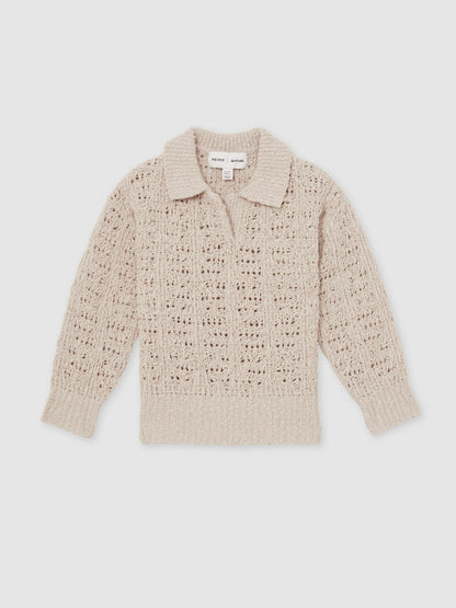 Reiss 13-14 yrs  | 100 Ciels Bouclé Jumper in Neutral