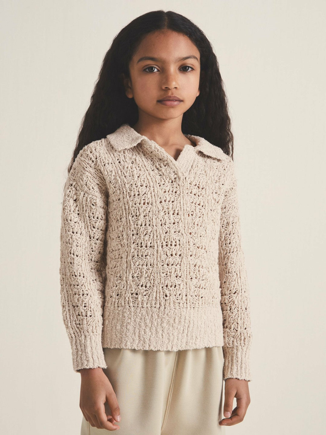 Reiss 13-14 yrs  | 100 Ciels Bouclé Jumper in Neutral