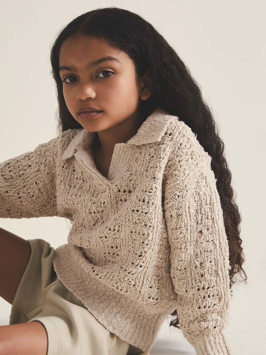 Reiss 4-9 yrs  | 100 Ciels Bouclé Jumper in Neutral