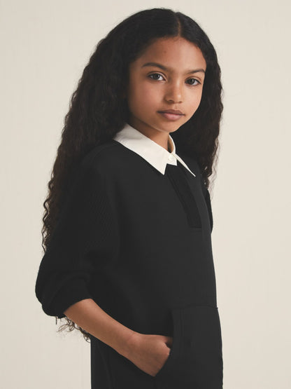 Reiss 4-9 yrs  | Les 100 Ciels Polo Sweatshirt in Black