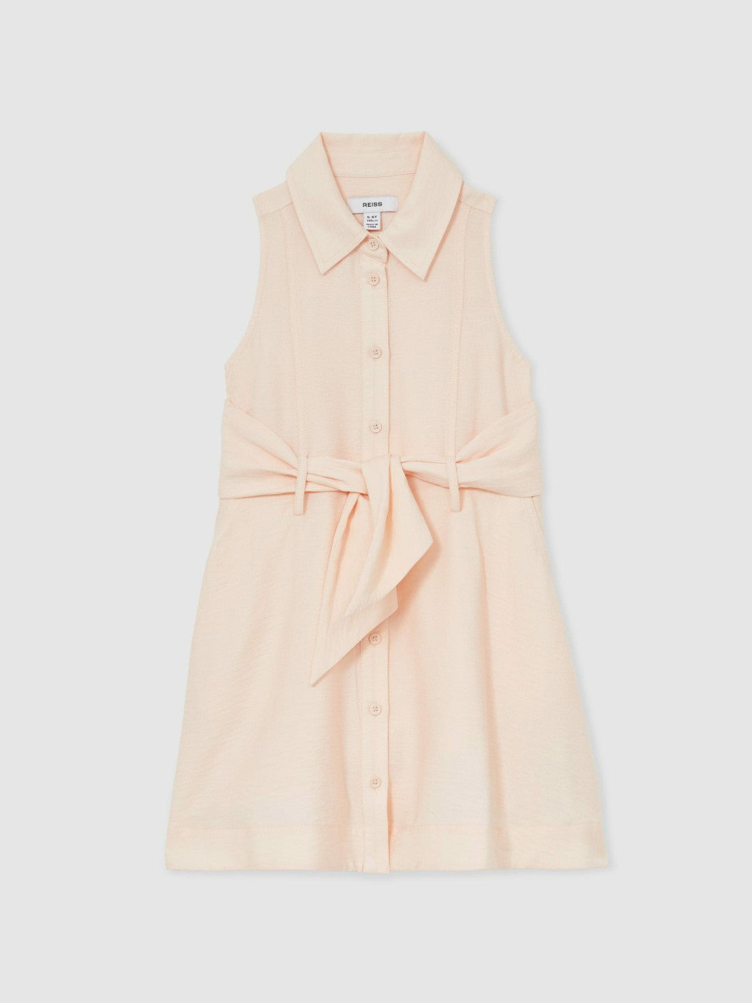 Reiss 4-9 yrs Tie-Waist Collared Dress in Pink
