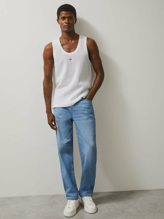 Reiss McLaren F1 Team Speedmark Knit Vest in White