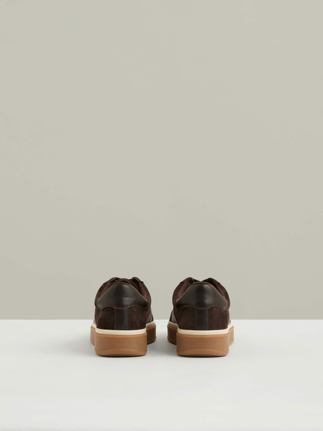 Reiss Suede Low-Top Trainers in Chocolate
