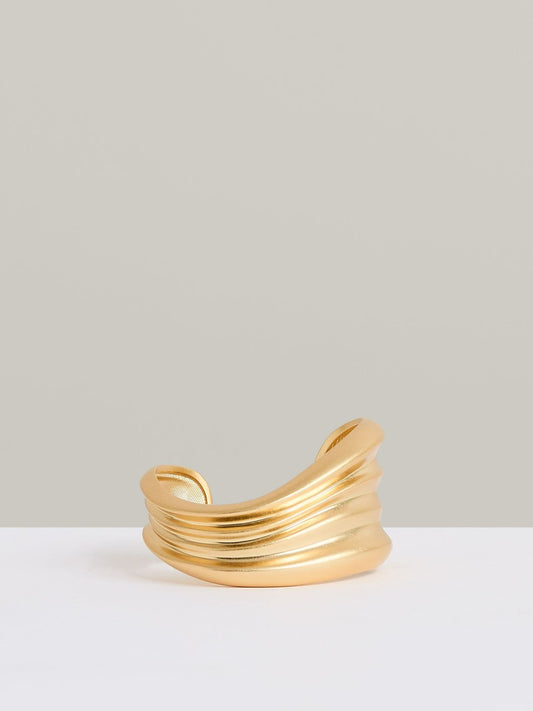 Reiss Fluid Sculpted Cuff in Gold Tone