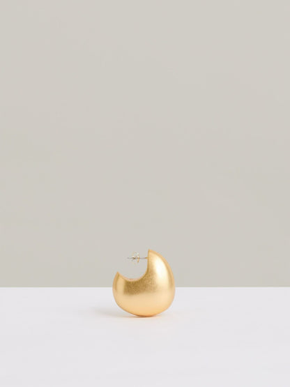 Reiss Curve Scoop Earrings in Gold Tone