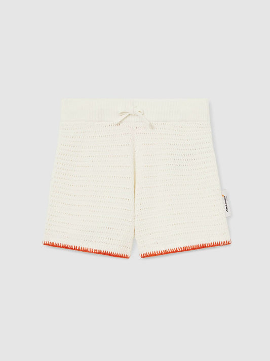 Reiss 13-14 yrs McLaren F1 Team Crochet Shorts in Off White/Orange