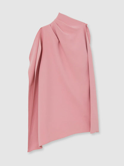 Reiss 9-13 yrs One-Shoulder Draped Dress in Pink