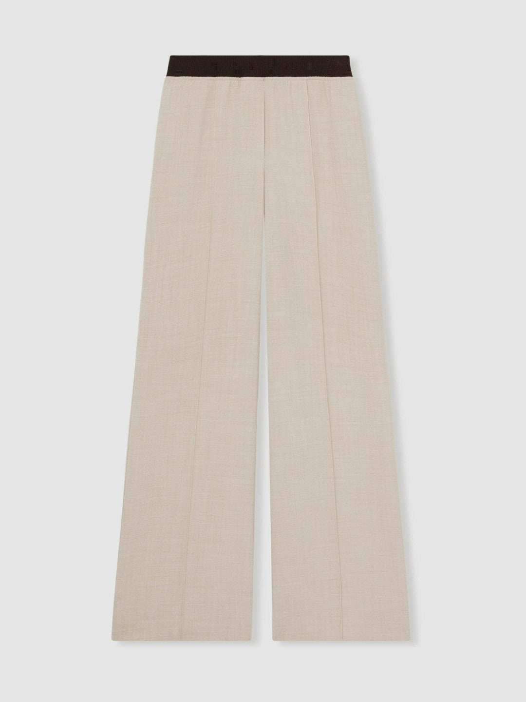 Reiss Wide-Leg Elasticated-Waist Trousers in Neutral