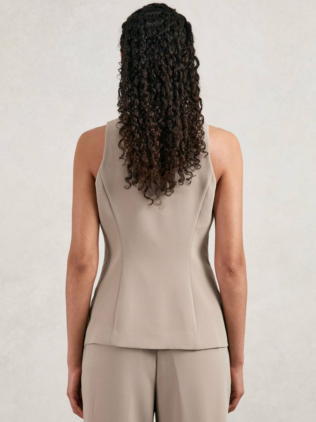 Reiss Luxe Suiting Vest in Beige