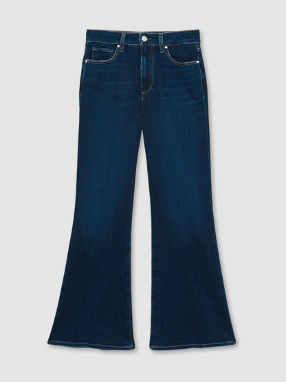 Reiss Paige High Rise Flared Jeans in Marciella Blue