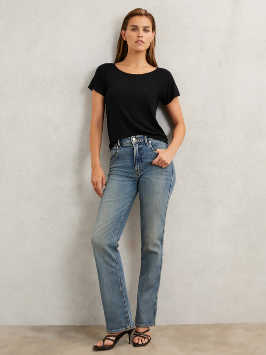 Reiss Short Sleeve T-Shirt in Black