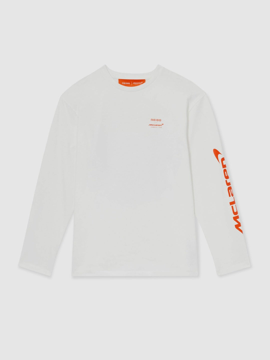 Reiss Unisex Fit McLaren F1 Team Tyre-Print T-Shirt in White