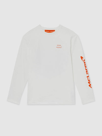Reiss Unisex Fit McLaren F1 Team Tyre-Print T-Shirt in White