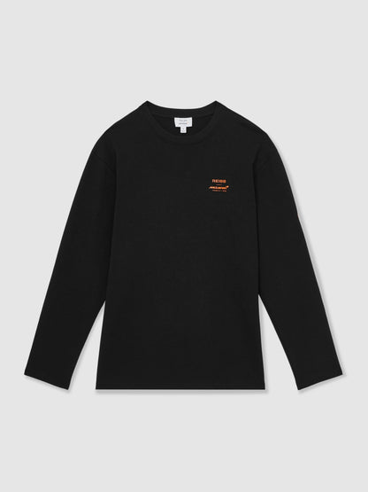 Reiss Unisex Fit McLaren F1 Team Tyre-Print T-Shirt in Black