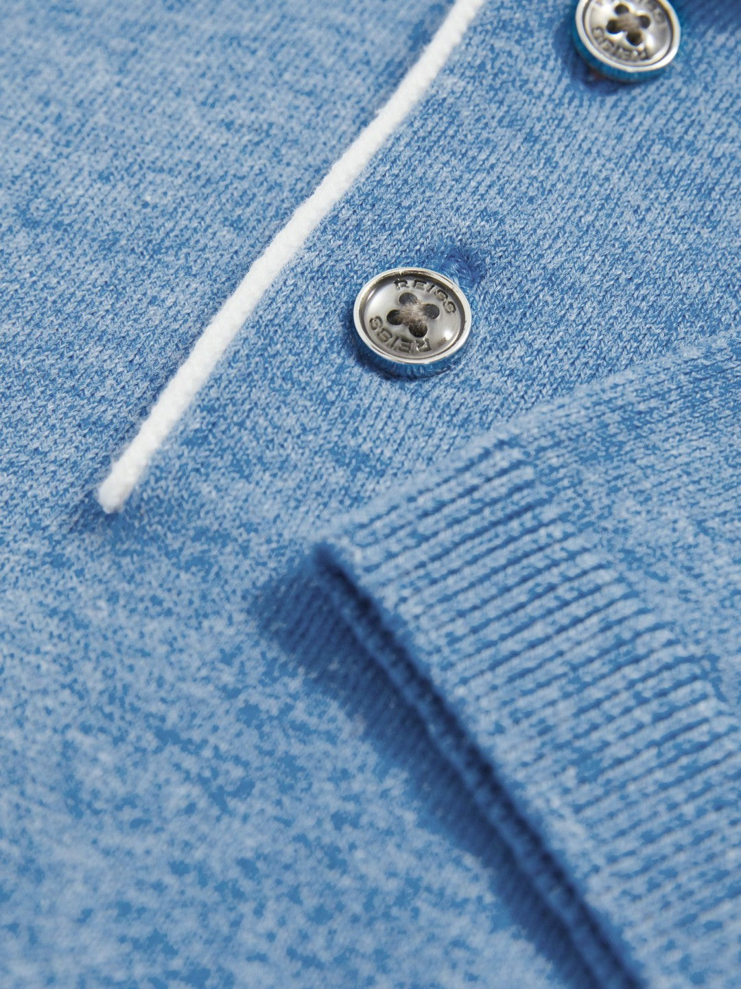 Reiss 3-9 yrs Contrast Placket Polo Shirt With Cotton in Blue