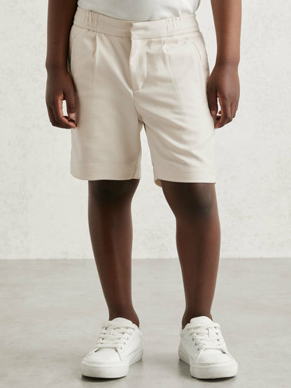 Reiss 13-14 yrs Relaxed Drawstring Shorts in Off White