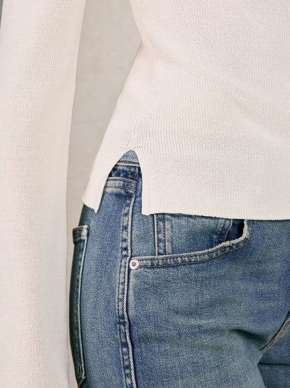 Reiss 100% Cotton Jumper in Ecru