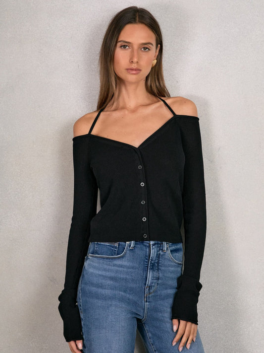 Reiss 100% Cotton Jumper in Black
