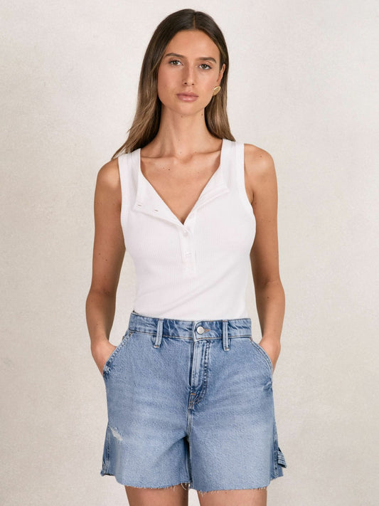 Reiss 90S Long 100% Cotton Shorts in Indigo Blue