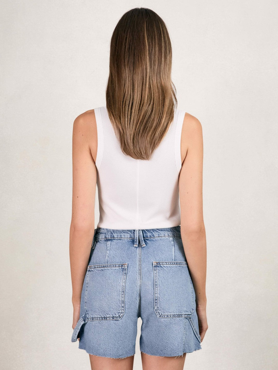 Reiss 90S Long 100% Cotton Shorts in Indigo Blue