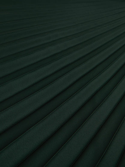 Reiss Pleated Midi Skirt in Dark Green