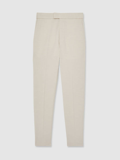 Reiss Slim-Fit Internal-Drawstring Trousers in Stone
