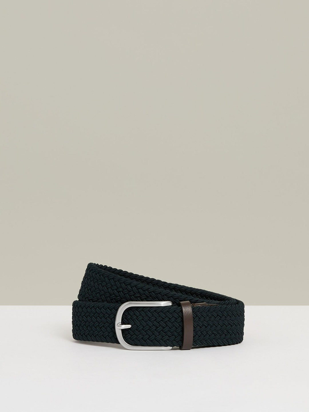 Reiss Basket Weave Belt in Navy