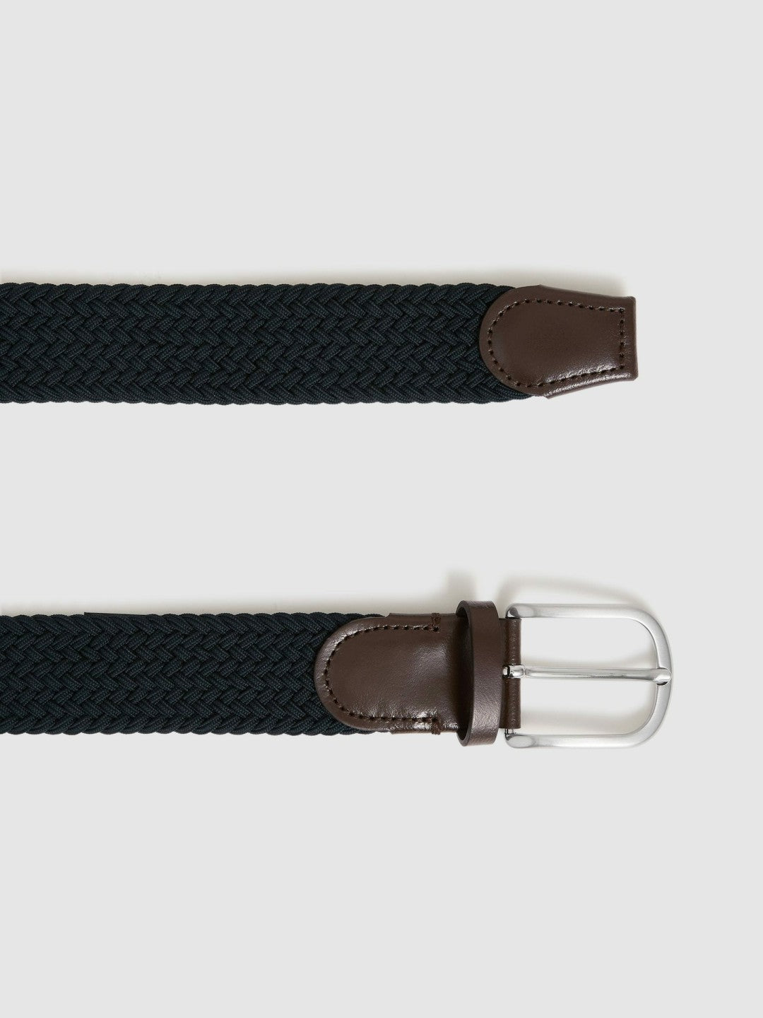 Reiss Basket Weave Belt in Navy