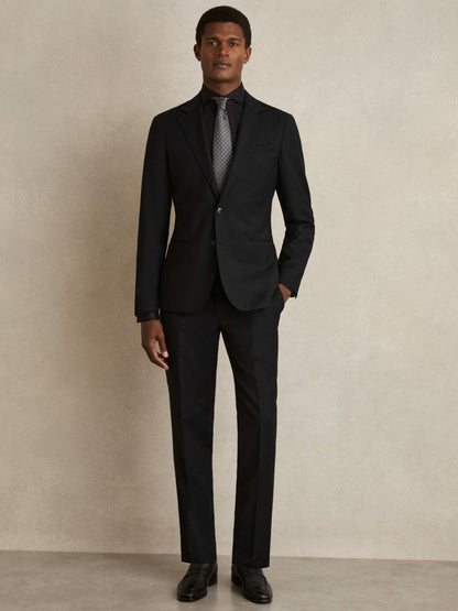 Reiss Slim Fit Slim-Fit Cotton Double-Cuff Shirt in Black