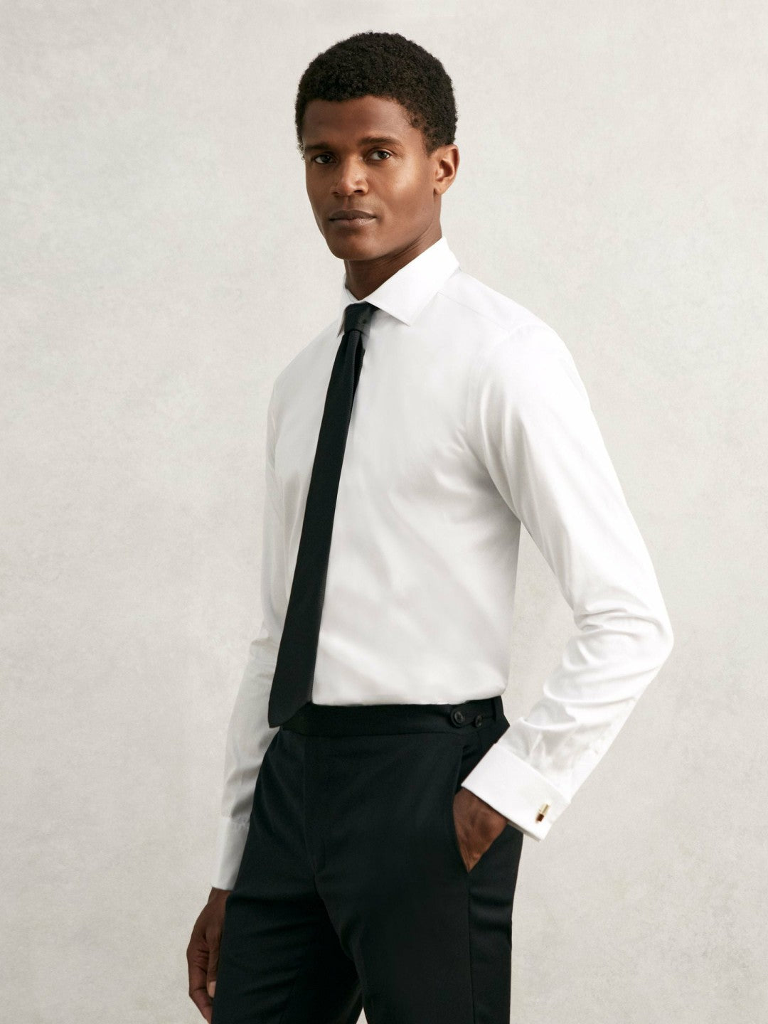 Reiss Regular Fit Slim-Fit Cotton-Sateen Shirt in White