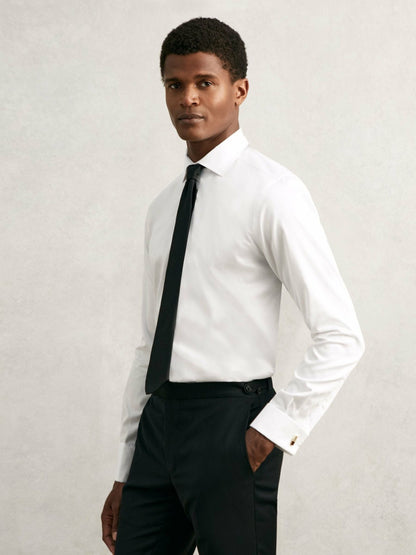 Reiss Regular Fit Slim-Fit Cotton-Sateen Shirt in White