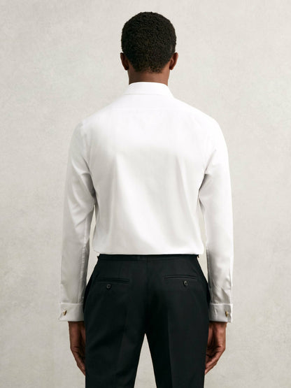 Reiss Regular Fit Slim-Fit Cotton-Sateen Shirt in White