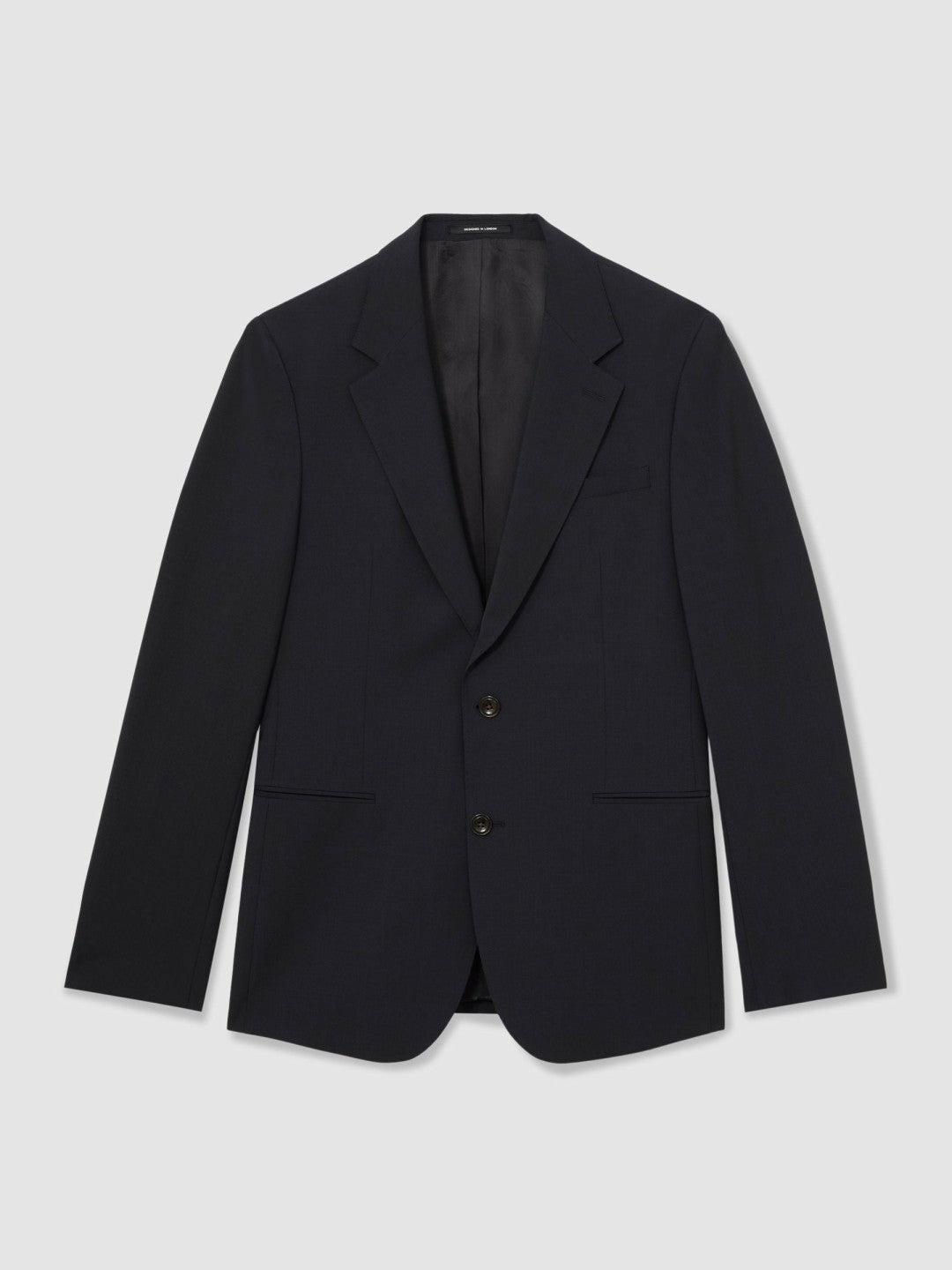 Reiss Wool-Blend Single-Breasted Suit Blazer Slim-Fit in Navy