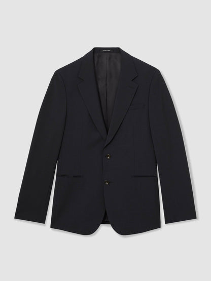 Reiss Wool-Blend Single-Breasted Suit Blazer Slim-Fit in Navy