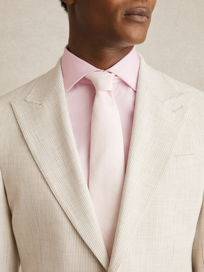 Reiss Slim Fit Cotton Sateen Shirt in Pink
