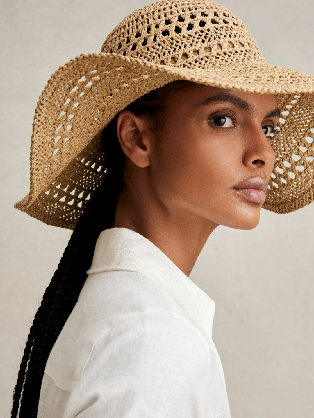 Reiss Straw Sun Hat in Natural