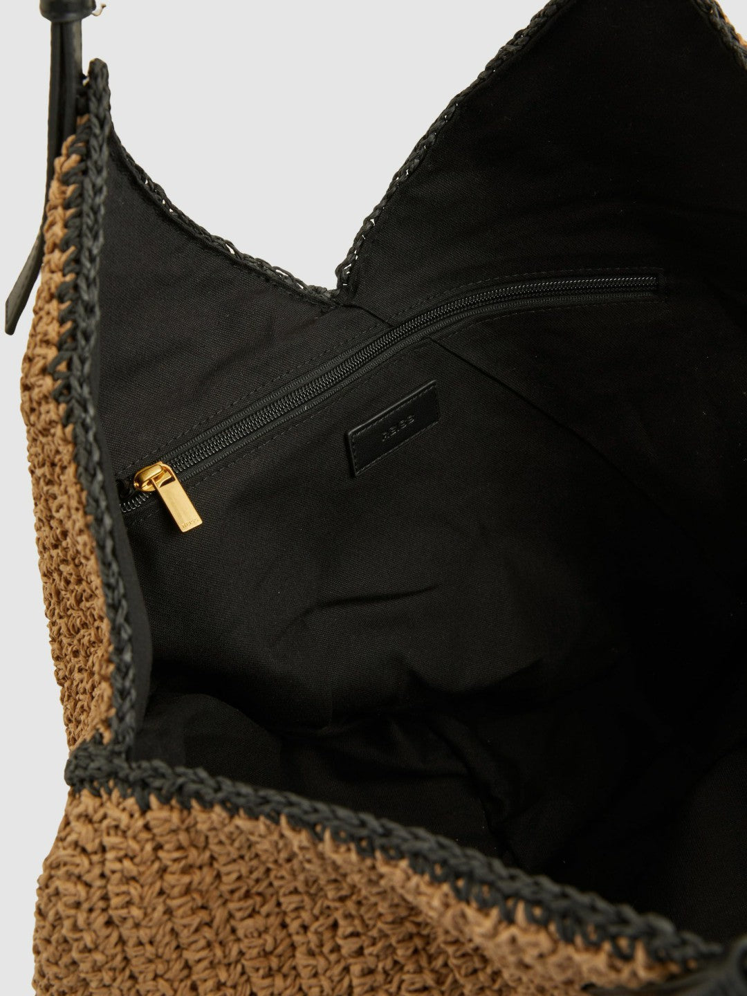 Reiss Raffia Ruffle Tote Bag in Natural