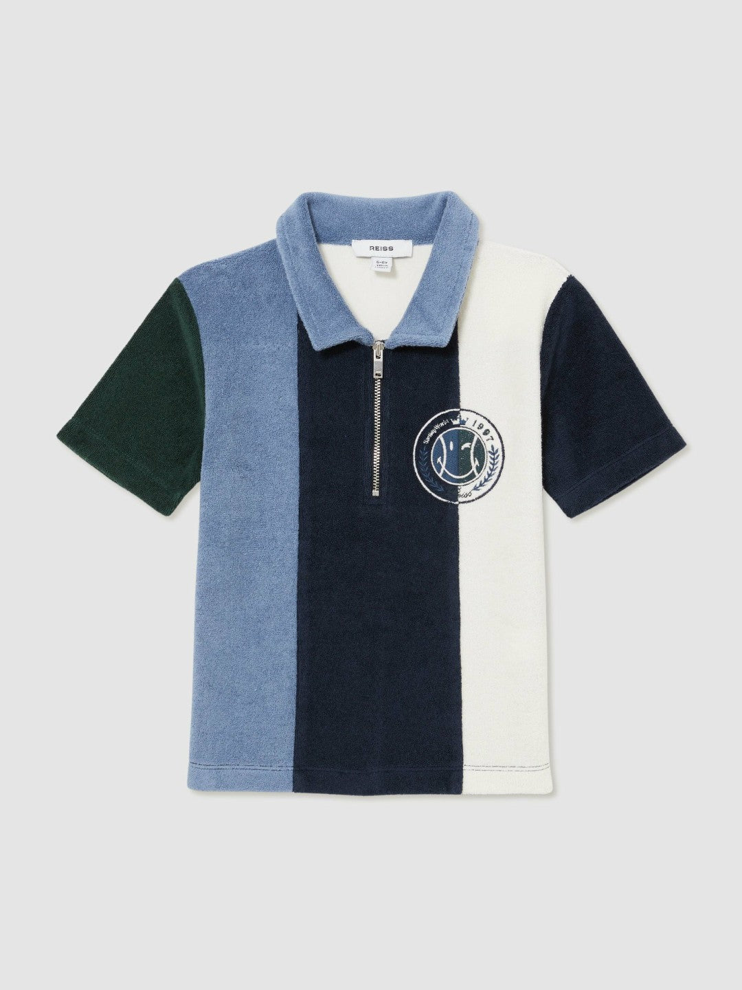 Reiss 3-9 yrs SmileyWorld Towel Polo Shirt in Blue