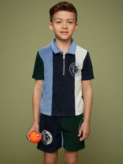 Reiss 3-9 yrs SmileyWorld Towel Polo Shirt in Blue