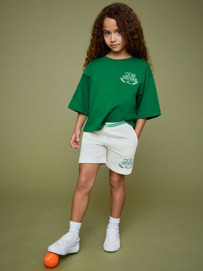 Reiss 3-9 yrs SmileyWorld Drawstring Shorts Unisex Fit in White