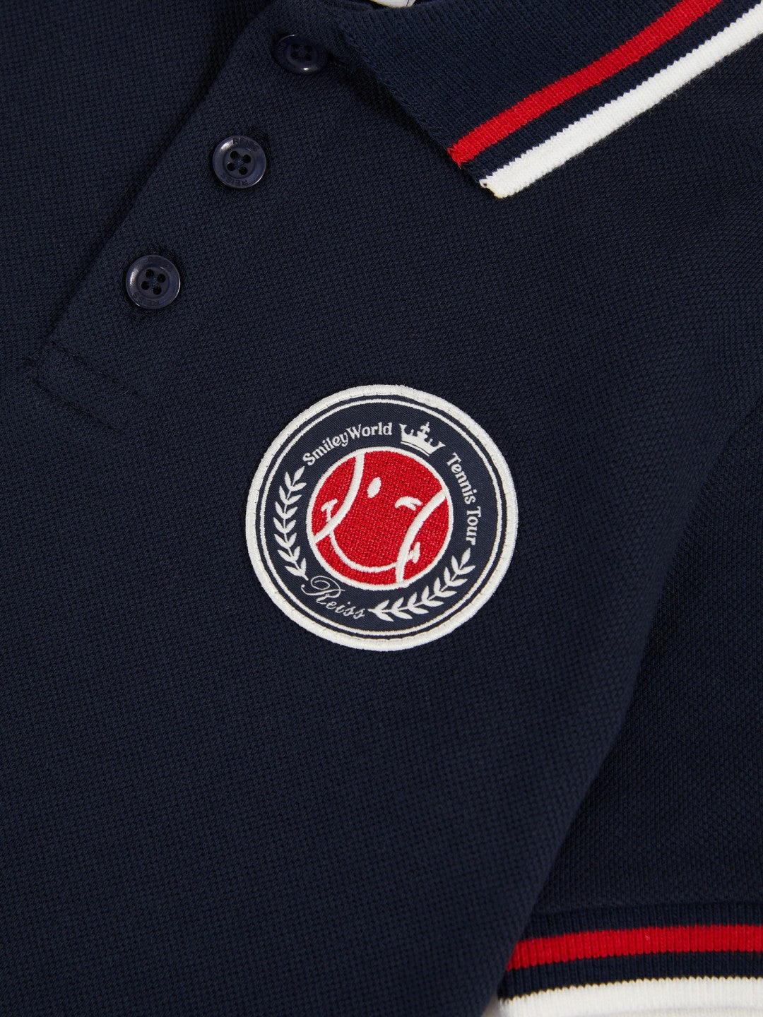 Reiss 3-9 yrs SmileyWorld Piqué Polo Shirt in Navy
