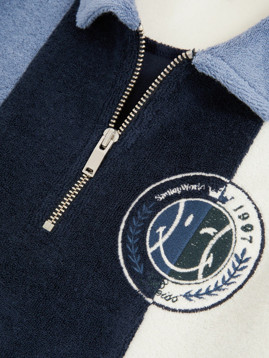 Reiss 13-14 yrs SmileyWorld Towel Polo Shirt in Blue
