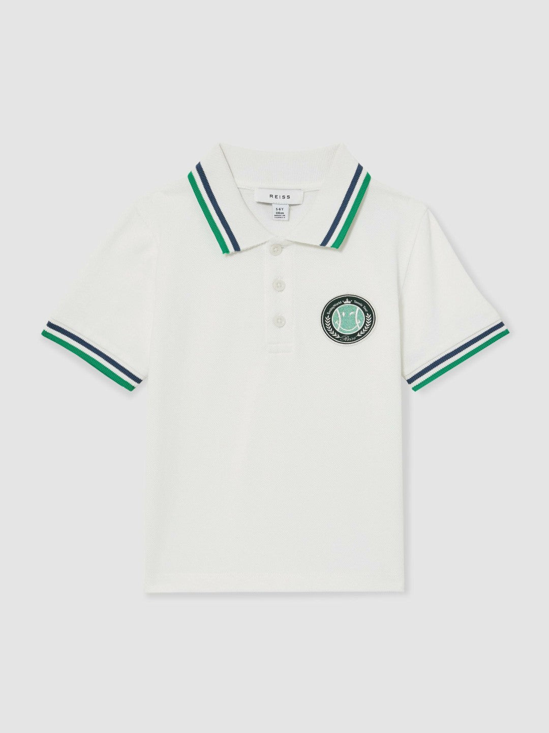 Reiss 13-14 yrs SmileyWorld Piqué Polo Shirt in White