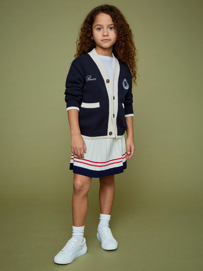 Reiss 13-14 yrs SmileyWorld Logo Cardigan Unisex Fit in Off White