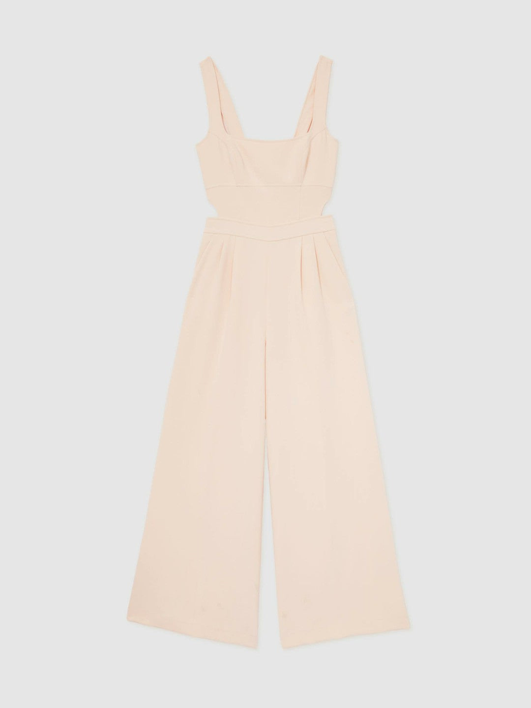 Reiss Wide-Leg Cut-Out Jumpsuit in Pale Pink