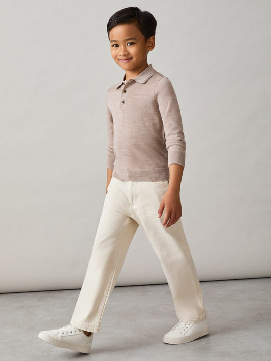 Reiss 3-9 yrs Relaxed-Fit Jeans in Off White
