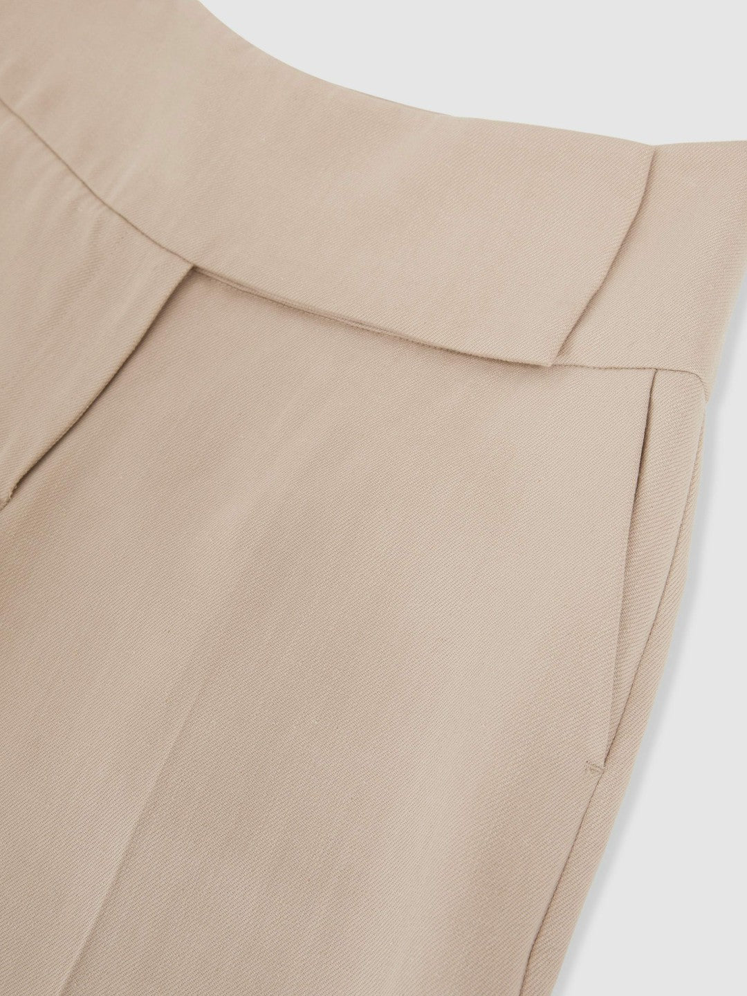 Reiss Petite Lyocell-Linen Wide-Leg Trousers in Neutral