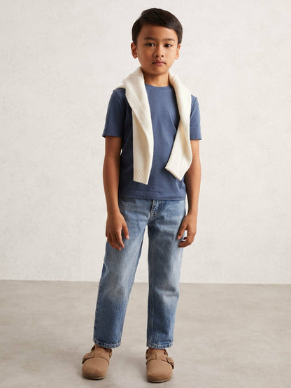Reiss 3-9 yrs Crew Neck T-Shirt in Ocean Blue