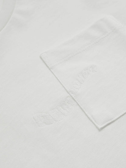 Reiss 3-9 yrs Cotton Palm-Embroidery Oversize T-Shirt in Off White